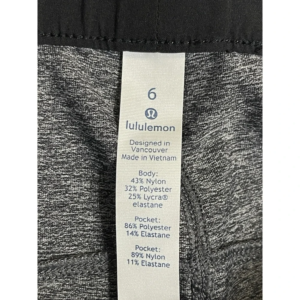 Lululemon Pants Womens 6 Gray Stretch Athletic Performance Elastic Waist‎ Jogger